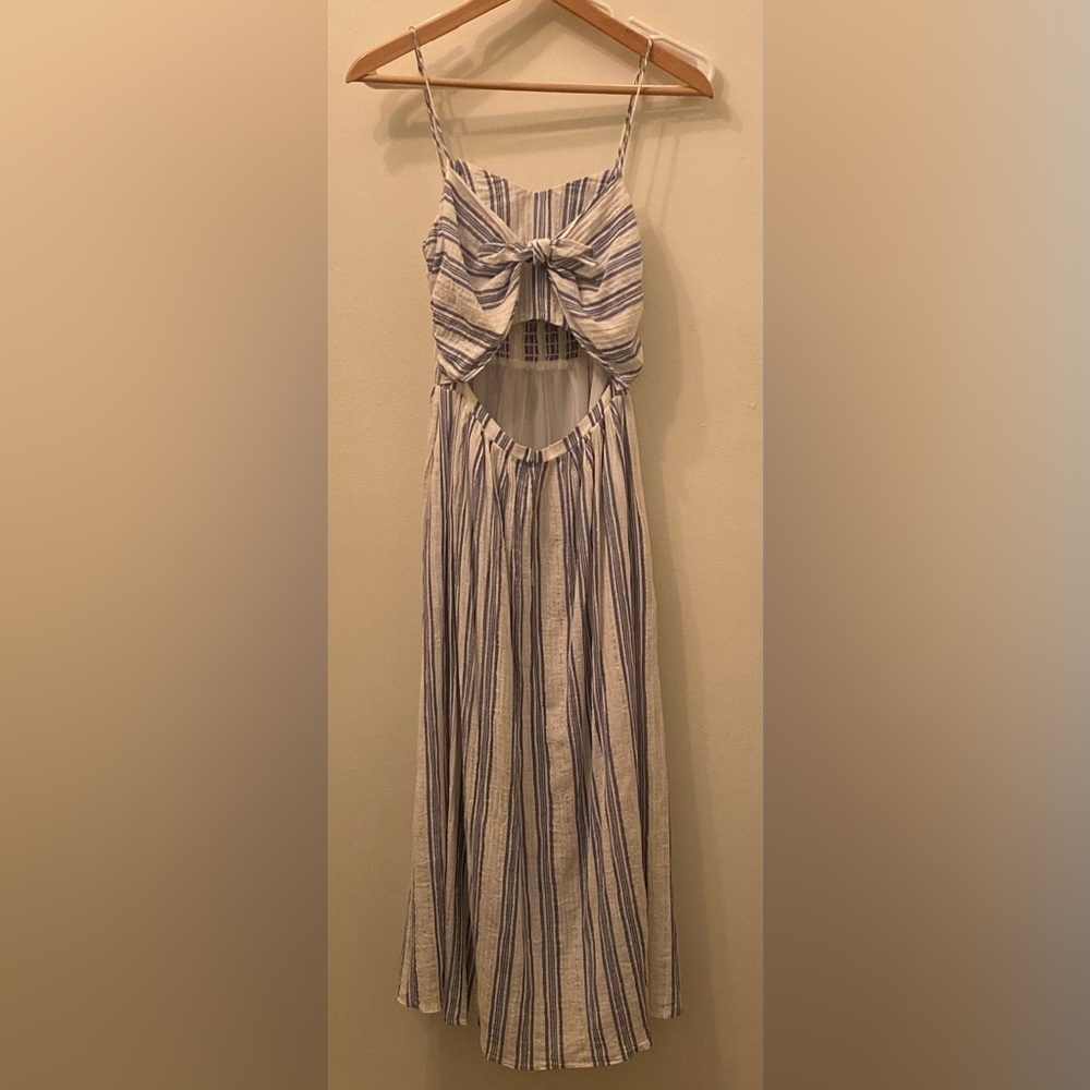 LoveShackFancy Striped Midi Dress
